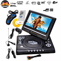 Miniatyrbillede 3 af 5: Bærbar DVD-afspiller med HD stor skærm roterende skærm afspiller + gamepad DE