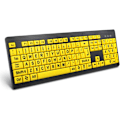 Miniatyrbillede 1 af 5: Stor trykt computertastatur (gul+sort)