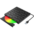 Miniatyrbillede 1 af 5: Ekstern CD DVD-drev USB 3.0 Type C bærbar ultra tynd CD DVD-rewriter brænder writer optisk drev til Windows Linux Mac OS