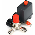 Miniatyrbillede 4 af 5: Trykluftafbryder luftkompressor trykregulator kompressor med trykmåler trykafbryder luftkompressor kontrolventil