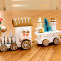 Miniatyrbilde 4 av 5: Miniatyrtog i tre for juledekorasjon, julegave til barn