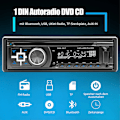 Pikkukuva 2 / 5: Autoradio mit CD-DVD-Player, MP3, USB, Bluetooth, FM-AUX-Eingang, Radio Single 1 DIN