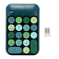 Pikkukuva 2 / 8: 2.4 GHz:n langaton numeronäppäimistö 18 näppäintä Retroväriset pyöreät näppäinhatut Mini-numeronäppäimistö USB-vastaanottimella kannettavalle tietokoneelle Tummanvihreä väri