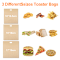 Miniatyrbillede 10 af 10: 6 stk. Non-Stick Toasterposer, Toasterposer Non Stick Sandwich Toastie Pose Premium Genanvendelige Toasterposer, Toastieposer Varmebestandige Pizza Brød Snack