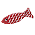Miniatyrbild 5 av 5: Fiskformad katt leksak simulering uttråkning lindring interaktiv husdjur kattmynta fisk tuggleksak för kattunge röd