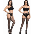 Miniatyrbillede 6 af 6: Plus Size, Sorte Fishnet Strømpebukser 4 Pak