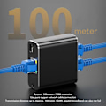 Pikkukuva 7 / 8: 1000Mbps Ethernet-kaapelijakaja 1-2-yhteensopiva Cat5 Cat5e Cat6 Cat7 - Kaksi laitetta jakavat RJ45-verkkosplitterin