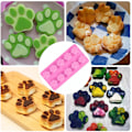 Miniatyrbillede 7 af 9: 5 stk. Silikone Chokolade Slikforme, Hvalpepote & Knogle Non-Stick Bageforme Isbakker, Til Gumdrop Jelly Kage Muffin Cupcake