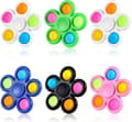 6-pakning Pop Fidget Spinners, Push Bubble Fidget Spinner, Partyfavor Sensorisk Enkel Fidget[TT]