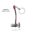 Miniatyrbilde 2 av 5: Ornament Hammer Shaped Alloy Keychain Pendant Small Gift
