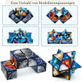 Miniatyrbild 3 av 5: 2 i 1 Stjärnhimmel Planet Infinity Cube Set, Magic Cube Original, 3D, Transformerande Kuber, Kreativ Dekompressionskub för Barn Vuxna -
