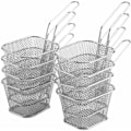 Miniatyrbilde 1 av 5: 8/16/40 stk Mini Individuelle Runde Pommes Frites Korv i Rustfritt Stål