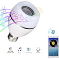 Pikkukuva 2 / 9: LED-älylamppu Bluetooth-kaiuttimella Musiikin tahdissa väriä vaihtavat valot Langaton kaukosäädinlamppu $ LED-älymusiikkilamppu Stereokaiutin