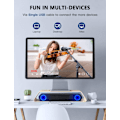 Miniatyrbilde 5 av 11: Datamaskin-høyttalere, USB-drevne PC-høyttalere for stasjonære datamaskiner og bærbare datamaskiner, med LED-lys, Plug and Play