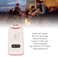 Miniatyrbilde 7 av 8: 4G Mobil WiFi SIM-kortspor 300 Mbps Opplåsing Lomme Hotspot-enhet Trådløs Nettverksruter Hvit