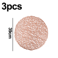 Miniatyrbillede 2 af 5: Pladser til middagsbordet Metallic Hollow Out Line Circle