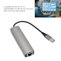 Miniatyrbilde 8 av 8: USB til RJ45 Hub 1Gbps 3 USB 3.0 Plug and Play Aluminium Alloy USB til Ethernet Adapter for Laptop Tablet Desktop