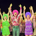 Miniatyrbild 5 av 5: Färgglad clownperuk - Flerfärgad clownperuk för fest