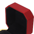 Miniatyrbillede 5 af 8: LED Lys Ring Box Smykke Display Gaveæske Smykke Opbevaringsæske til Forlovelse BryllupRød