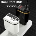 Miniatyrbilde 8 av 8: Dual Port Digital Display Lader Kreativ Universell USB Lading
