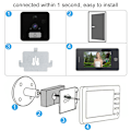 Miniatyrbillede 1 af 7: 4,3 tommer 960P WiFi Trådløs Digital Dørkikkert IR Dørklokke Video Intercom Monitor