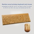 Miniatyrbillede 6 af 8: Computer trådløse enheder 2.4GHz trådløs forbindelse Plug and Play bambus træ computer kontrol enheder til kontor mus og tastatur combo