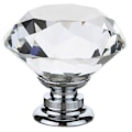 Miniatyrbillede 2 af 7: Krystal Glas Skab Kommode Knapper Diamant Skuffe Dør Knapper