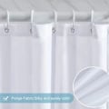 Miniatyrbillede 2 af 5: 1 stk. skimmelresistent bruseforhæng vaskbart vandtæt stof store polyester bruseforhæng til badekar eller badeværelse hvid 200x220cm
