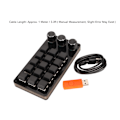 Miniatyrbilde 8 av 8: Mini tilpasset tastatur 15 taster 3 knotter programmerbar blå bryter Hot Swappable programmering makro tastatur for dataspill