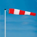 Miniatyrbild 3 av 3: Vindsocka för utomhusbruk, Vindriktningsindikator i rött och