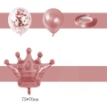 Miniatyrbilde 2 av 5: Bursdagspynt - Rose Gold Nummerballong og Kroneballong,