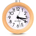Miniatyrbild 2 av 7: Navaris Analog träklocka med snooze - Retro klocka med