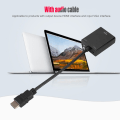Pikkukuva 5 / 9: HDMI-uros naar VGA-naaras video-omvormeradapterkabel met audiokabel