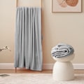 Miniatyrbilde 6 av 7: Myk teppe, fluffy teppe, grå - fleece teppe, 150 x 200 cm, XL, varmt sofateppe, koselig teppe, lysegrå, mykt som et stueteppe,