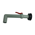Miniatyrbillede 1 af 5: 1000L Plast Hanetilslutning, 60mm Grovgevind Spildevandstankadapter til Havehane med Badekaradapter, Eksport 20/25/32mm（32mm）