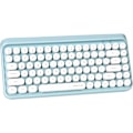 Miniatyrbild 4 av 7: Bärbar Bluetooth Färgglada Dator Tangentbord, Trådlös Mini Kompakt Retro Skrivmaskin Flexibel 84 Tangenter Design Tangentbord (Blå-Vit)