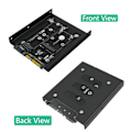Pikkukuva 4 / 8: SATA-sovitin 2-in-1 MSATA/M2 NGFF SSD -kaksoisportti SATA3 -muuntimeen 3,5 tuuman kiintolevyllä, tietokoneen lisävarusteet