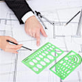 Miniatyrbilde 4 av 8: Sirkelmaler Måling Geometri Linjal Plast Geometrisk