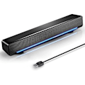 Miniatyrbillede 1 af 6: USB-drevne Soundbar-højttalere til computer, bærbare computere, sort (USB)