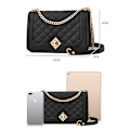 Miniatyrbild 6 av 7: Kvinnors lilla axelväska - Kedjeväska axelväska crossbody väska - Lingge väska axelväska kväll väska stad väska läder solid multifunktionell väska