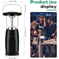 Miniatyrbild 7 av 10: Alftek 6 LED solardriven handvevad dynamo LED-lampa / lykta / lampa för utomhuscamping / jakt / vandring / segling