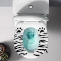 Miniatyrbilde 3 av 5: Tykke toalettsetetrekk - Mykt, sklisikkert plysj toalettsete
