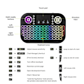 Miniatyrbilde 4 av 5: 2,4 GHz Minitastatur Touchpad Mus, Mini Wireless Keyboard med Touchpad og multimedietaster for Android TV Box Smart TV HTPC PS3 Smart Phone Nettbrett