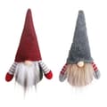 2 pcs gnomes / Christmas decoration 19 cm - Red + Grey Tyg