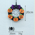 Pikkukuva 3 / 5: 20cm Halloween-kranssi, ei-kudottu, kurpitsakranssi sisä- ja ulkokäyttöön
