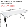 Miniatyrbilde 5 av 7: ABCCANOPY Spandex Duks for 4 fot Heime Rektangulært Bord