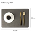 Miniatyrbild 2 av 5: Faux läder placemats, PU bordsmattor, set om 4, vattentäta,