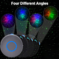 Miniatyrbillede 6 af 7: Ny stjernehimmel projektionslampe farverig 3D vision LED laser nebu