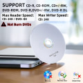 Pikkukuva 8 / 11: USB C Type-c Ultraohut ulkoinen DVD-asema/poltin/optinen asema CD RW DVD RW Superdrive Disc Duplicator