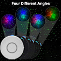 Miniatyrbillede 7 af 7: Ny stjernehimmel projektionslampe farverig 3D vision LED laser nebu